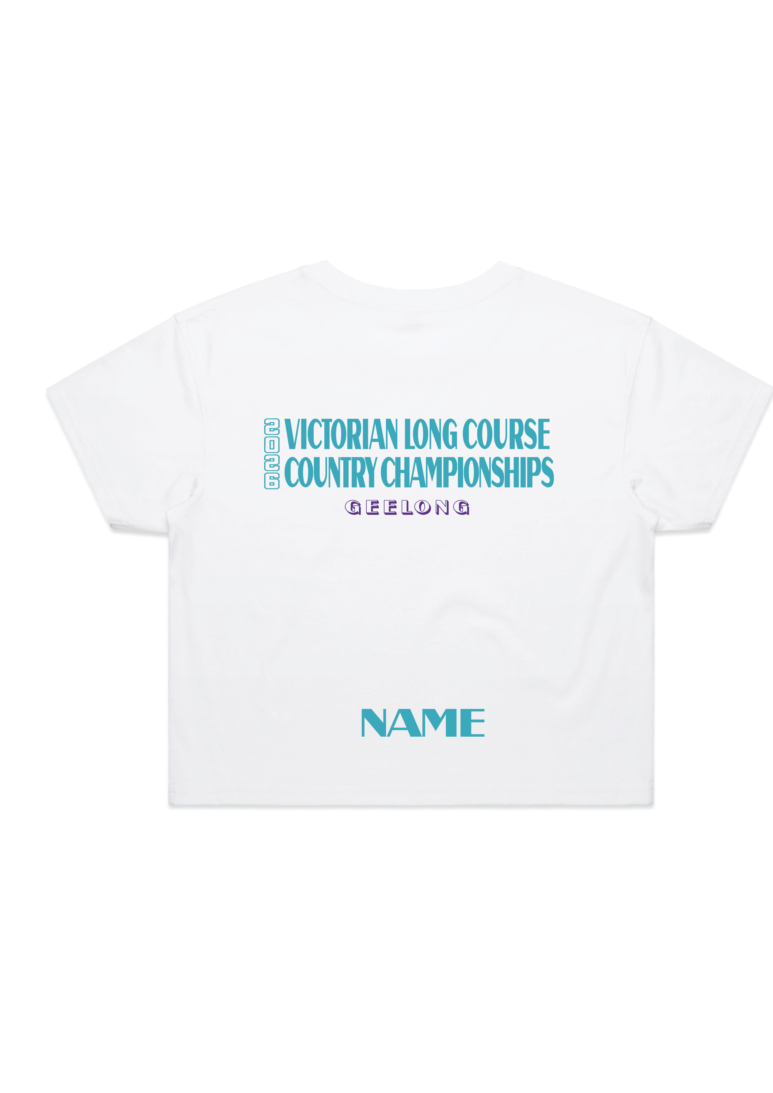 2026 VICTORIAN COUNTRY LONG COURSE CHAMPIONSHIP CROP SHORT SLEEVE TEE - WHITE