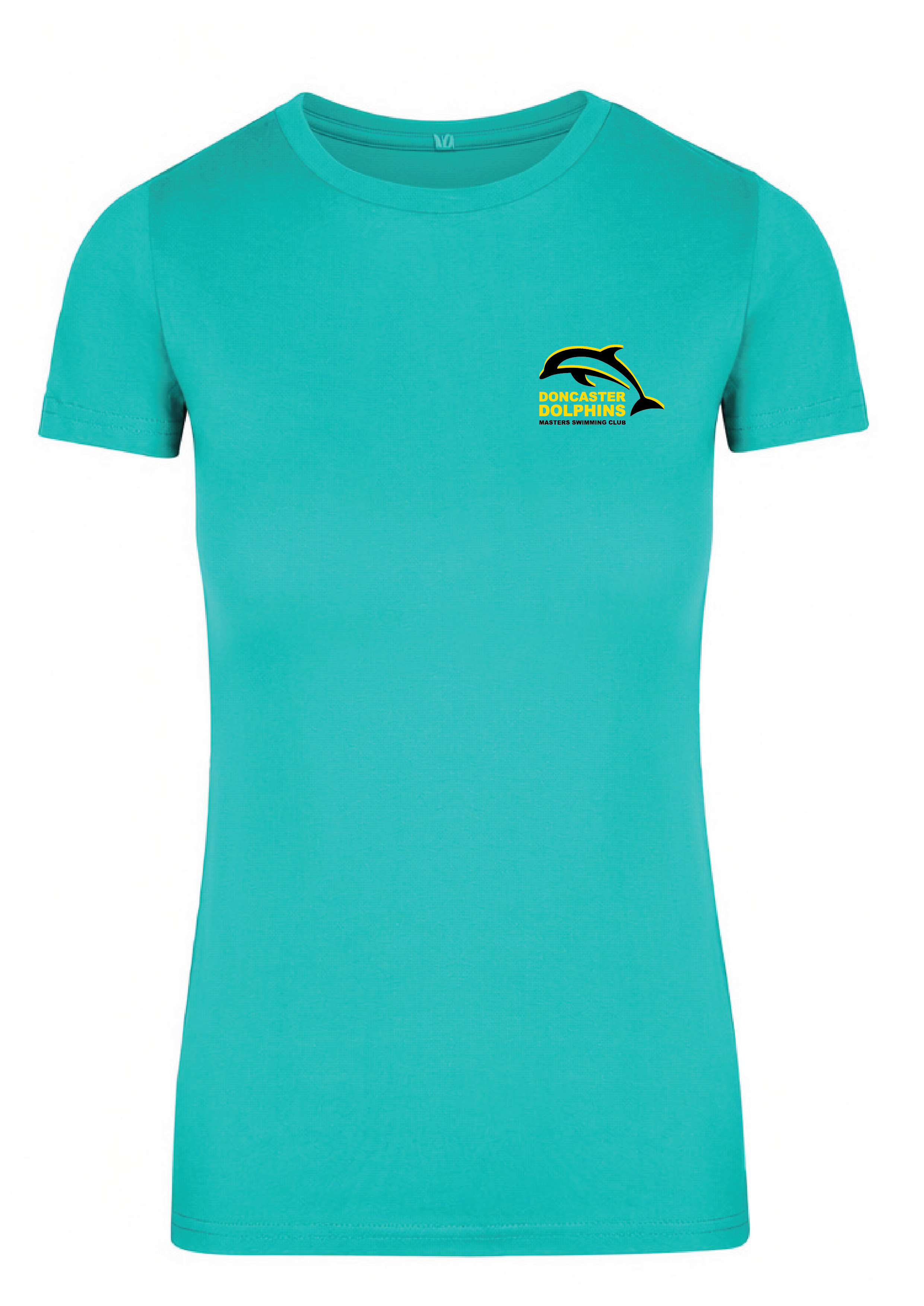 DONCASTER DOLPHINS SHORT SLEEVE TEAL TEE - WOMENS