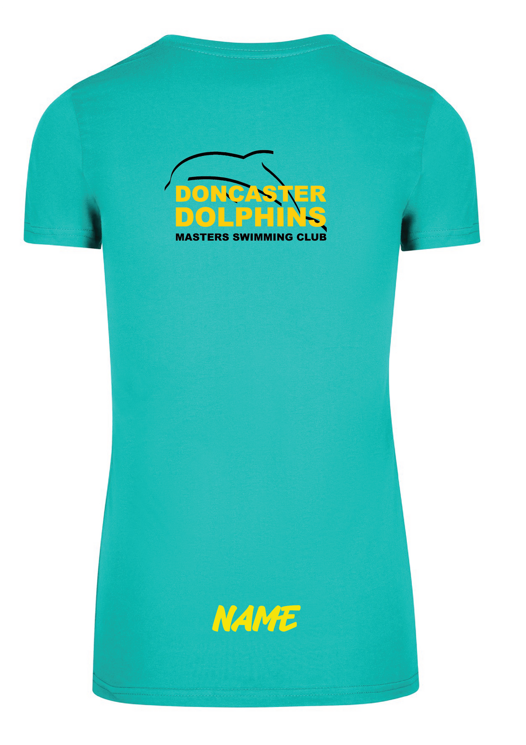 DONCASTER DOLPHINS SHORT SLEEVE TEAL TEE - WOMENS