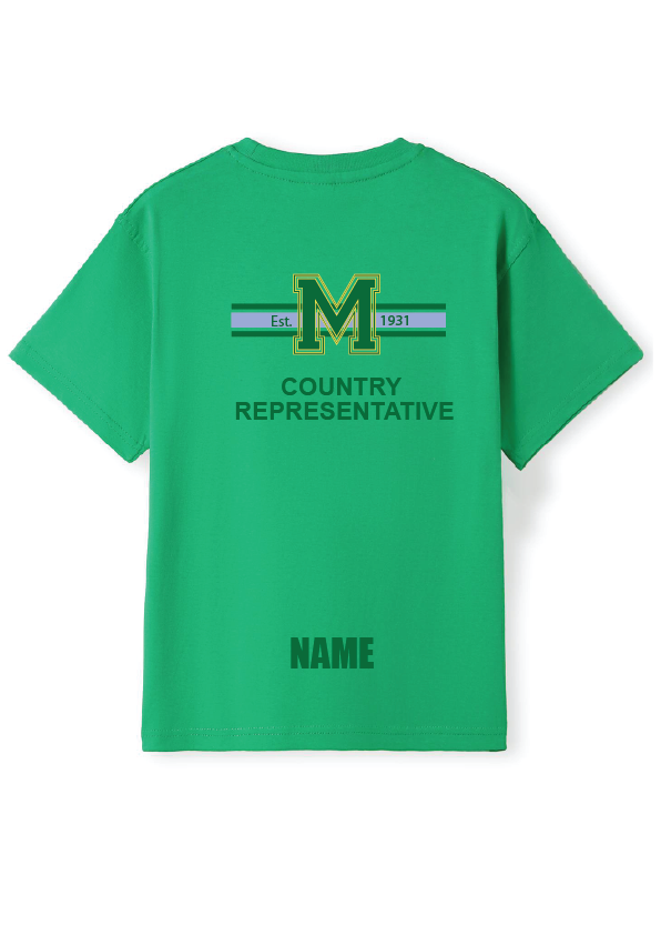 MITTAGONG SWIM CLUB SHORT SLEEVE COUNTRY REP TEE - GREEN