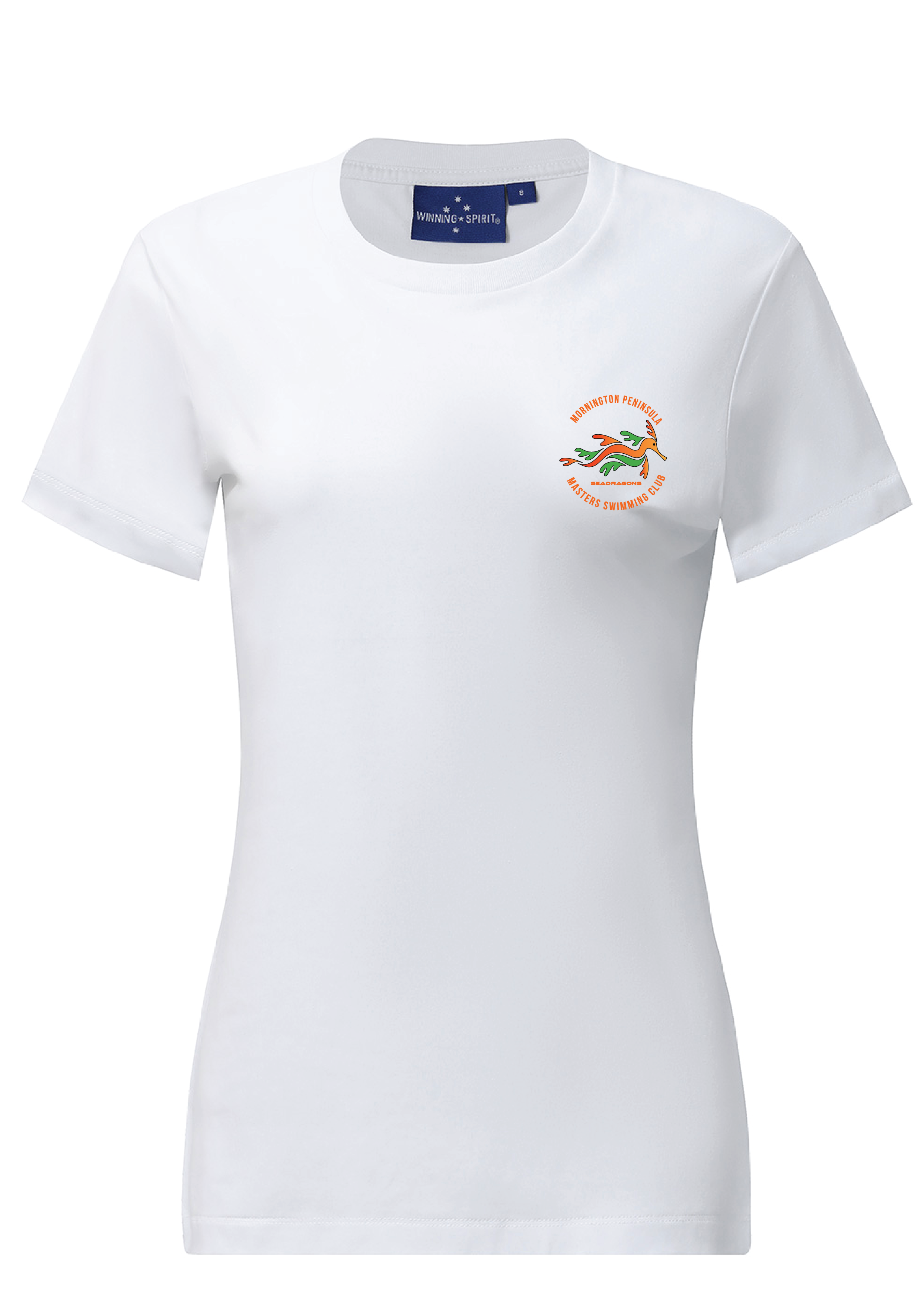 Mornington Peninsula Masters Swim Club Short Sleeve Tee - Womens WHITE