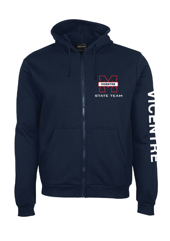 VICENTRE - State Team Zip Thru Hoodie Personalised