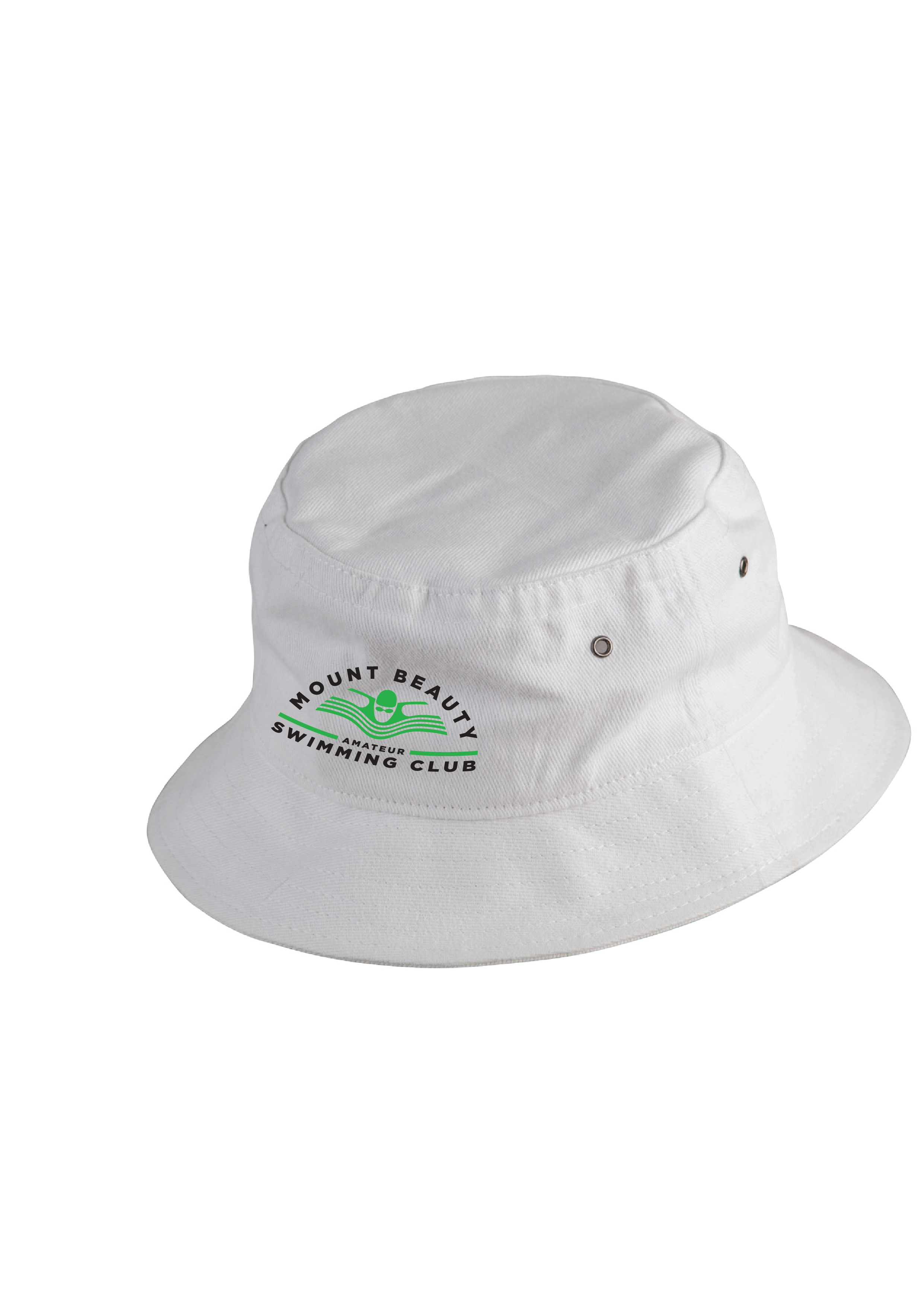 MOUNT BEAUTY SWIM CLUB BUCKET HAT - WHITE
