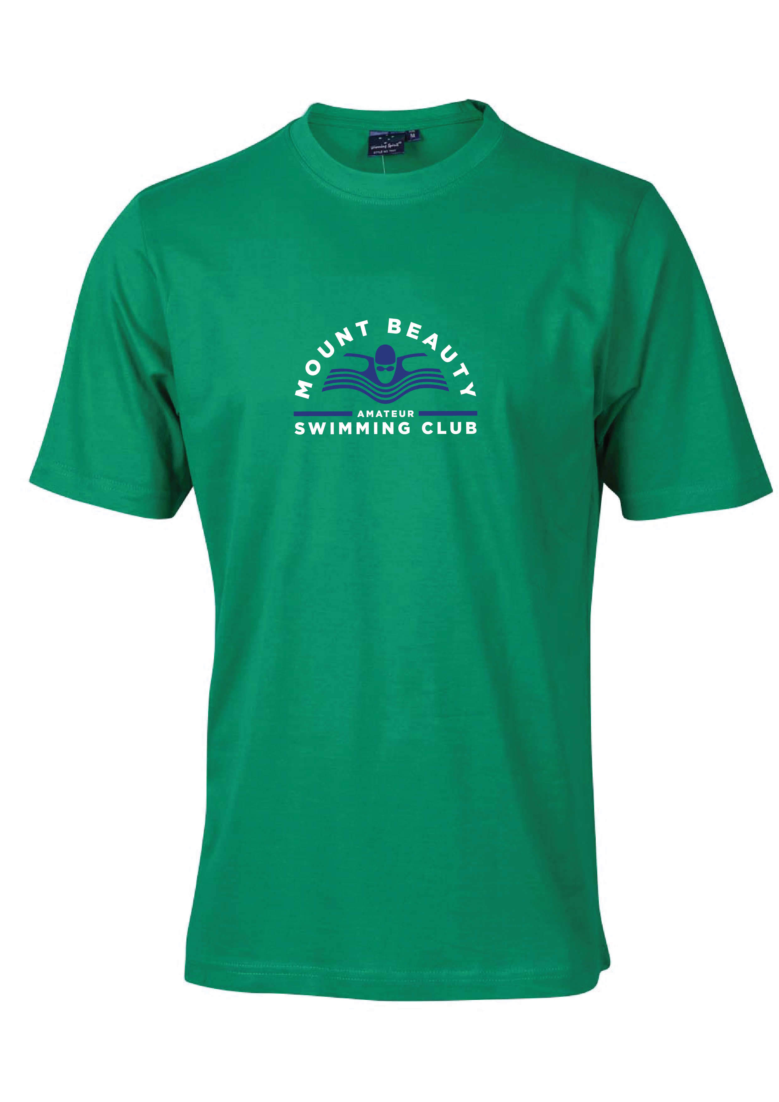 MOUNT BEAUTY SWIM CLUB  SHORT SLEEVE CLUB TEE - GREEN UNISEX