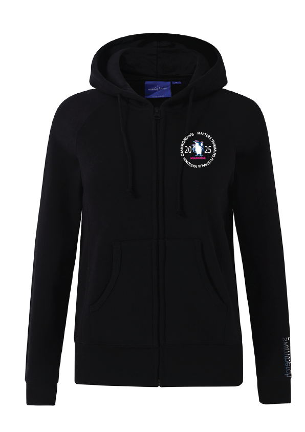 2025 NATIONAL MASTERS CHAMPIONSHIP ZIP THRU HOODIE- WOMENS BLACK
