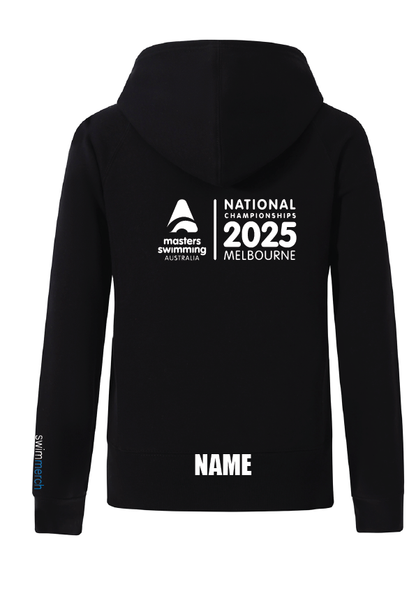 2025 NATIONAL MASTERS CHAMPIONSHIP ZIP THRU HOODIE- WOMENS BLACK