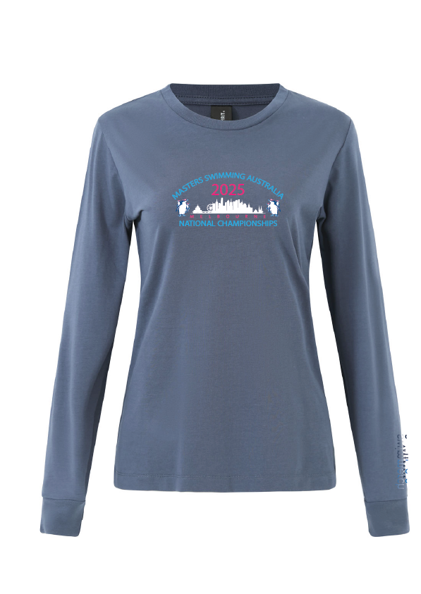 2025 NATIONAL MASTERS CHAMPIONSHIP LONG SLEEVE TEE -WOMEN'S SLATE BLUE