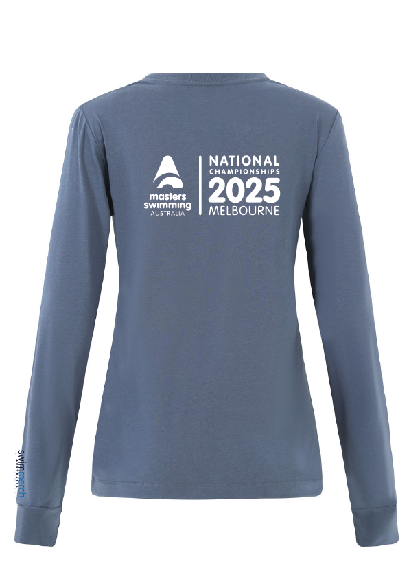 2025 NATIONAL MASTERS CHAMPIONSHIP LONG SLEEVE TEE -WOMEN'S SLATE BLUE