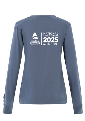 2025 NATIONAL MASTERS CHAMPIONSHIP LONG SLEEVE TEE -WOMEN'S SLATE BLUE