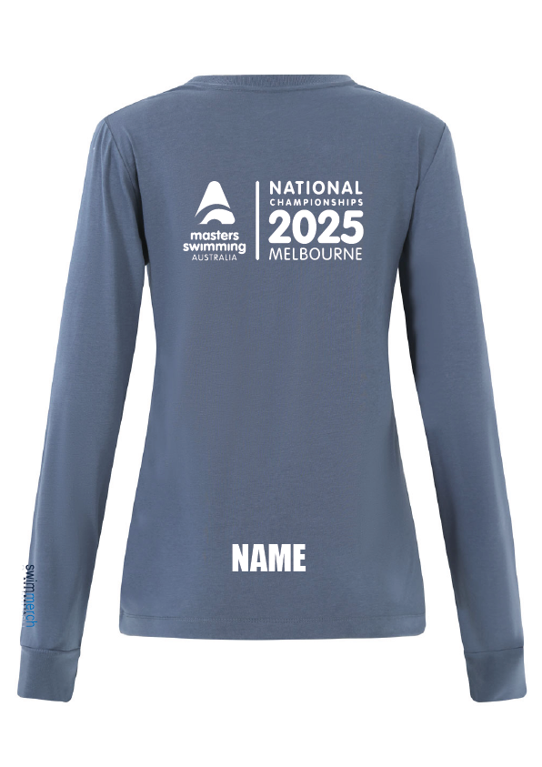 2025 NATIONAL MASTERS CHAMPIONSHIP LONG SLEEVE TEE -WOMEN'S SLATE BLUE