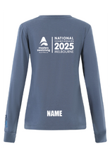 2025 NATIONAL MASTERS CHAMPIONSHIP LONG SLEEVE TEE -WOMEN'S SLATE BLUE