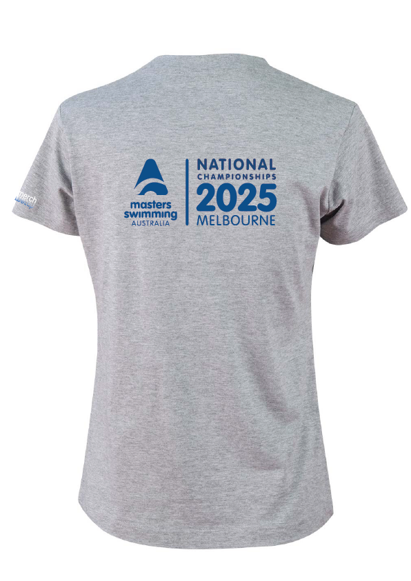 2025 National Masters Championship short sleeve tee - Women's Grey Marle