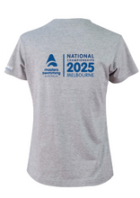 2025 National Masters Championship short sleeve tee - Women's Grey Marle