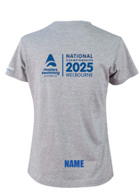 2025 National Masters Championship short sleeve tee - Women's Grey Marle