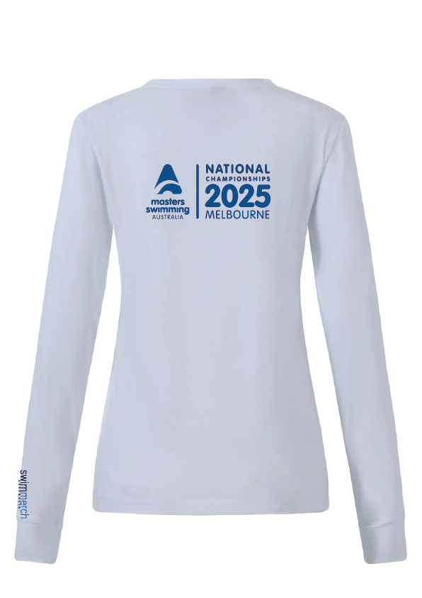 2025 NATIONAL MASTERS CHAMPIONSHIP LONG SLEEVE TEE -WOMEN'S WHITE