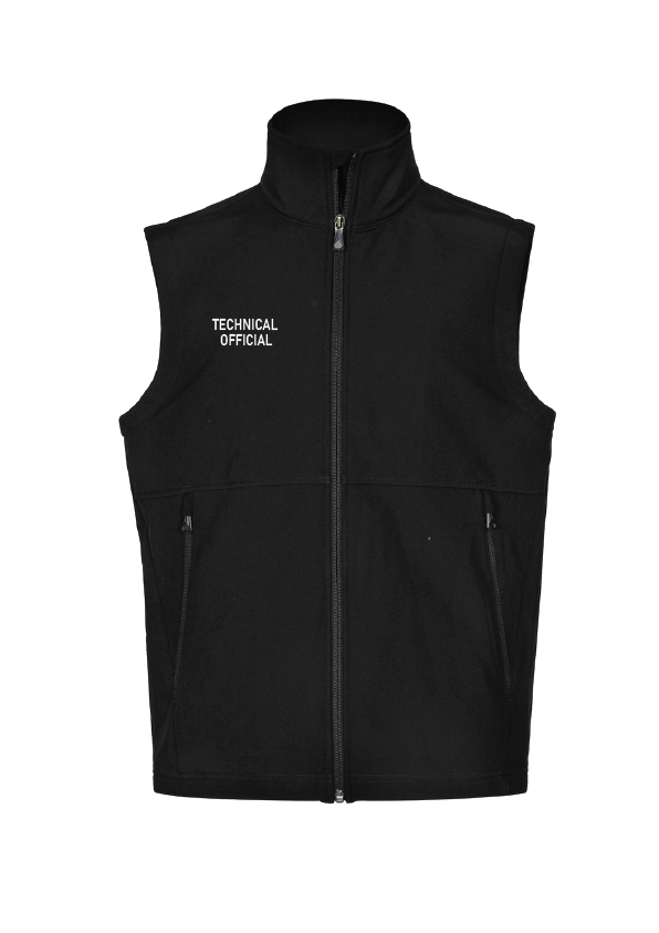 Officials Men's Soft Shell Vest  - Black