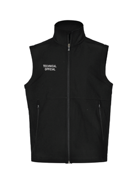 Officials Men's Soft Shell Vest  - Black