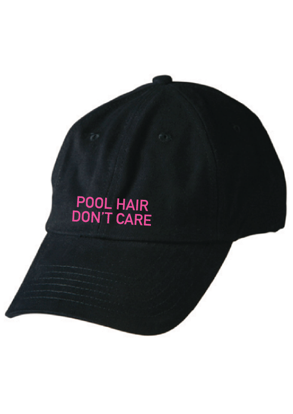POOL HAIR DON'T CARE CAP - BLACK