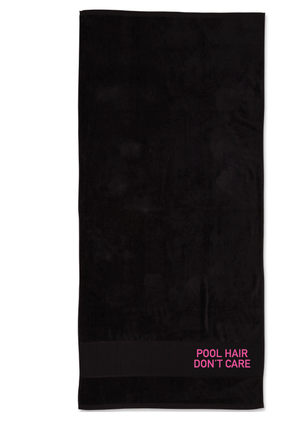 POOL HAIR DON'T CARE TOWEL - BLACK