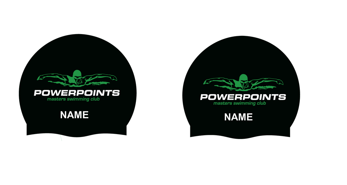 POWERPOINTS PERSONALISED SWIM CAP - QTY 2