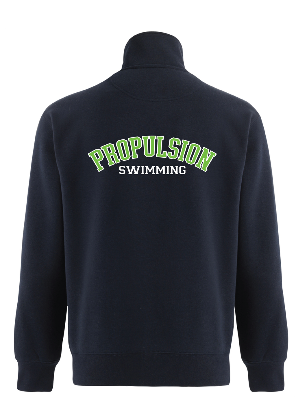 PROPULSION SWIM CLUB 1/4 ZIP SWEAT TOP - NAVY