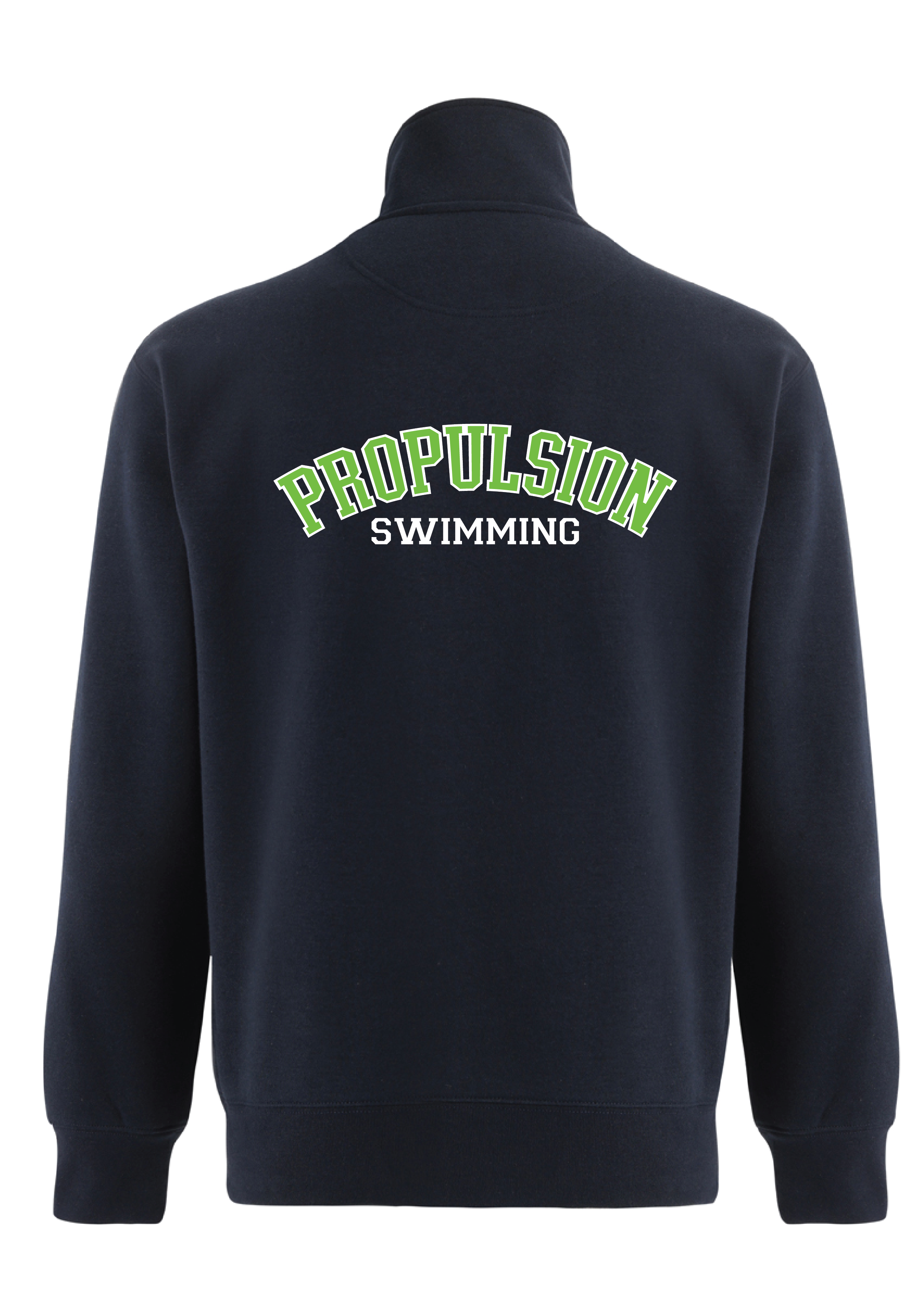 PROPULSION SWIM CLUB 1/4 ZIP SWEAT TOP - NAVY