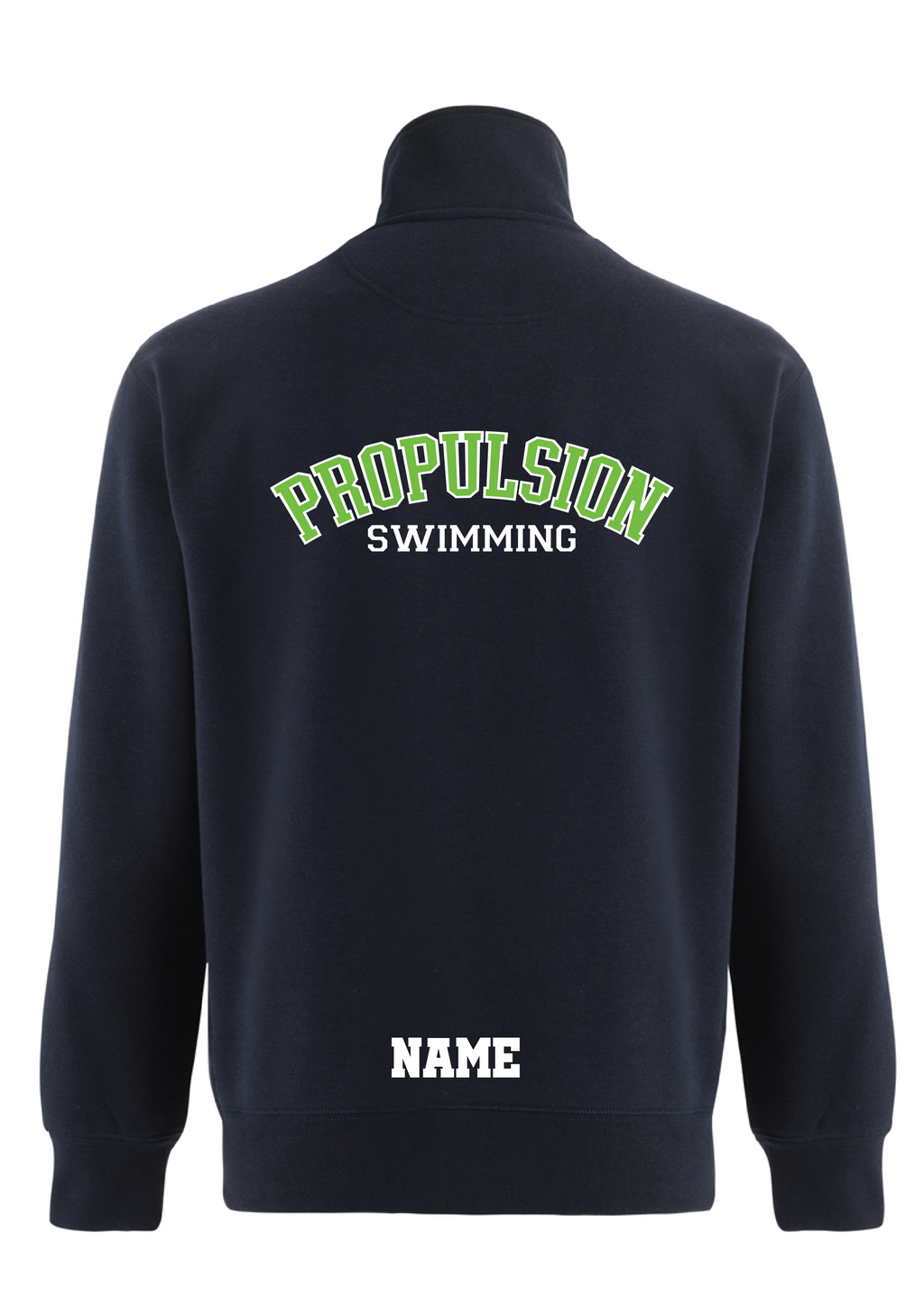 PROPULSION SWIM CLUB 1/4 ZIP SWEAT TOP - NAVY