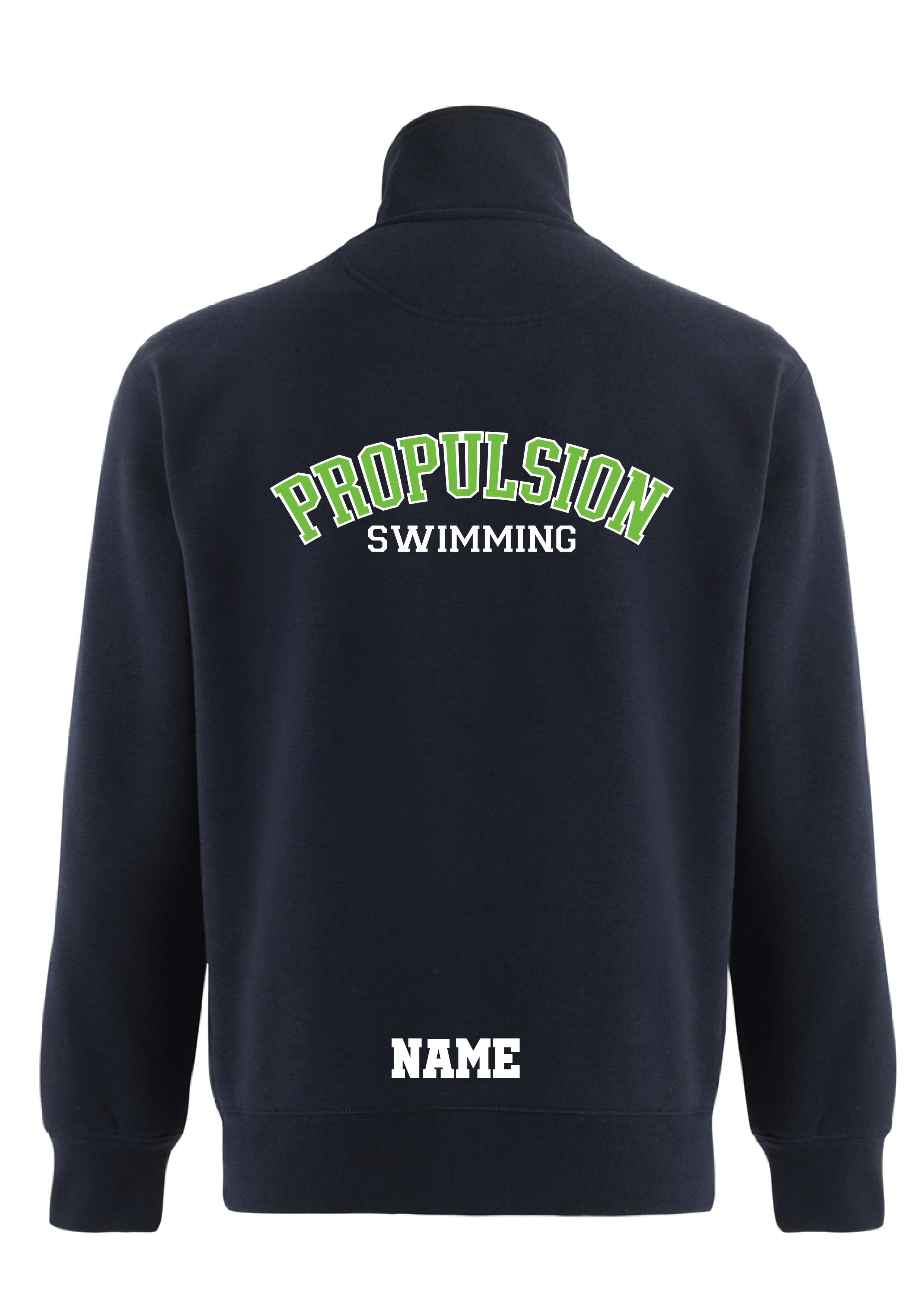 PROPULSION SWIM CLUB 1/4 ZIP SWEAT TOP - NAVY
