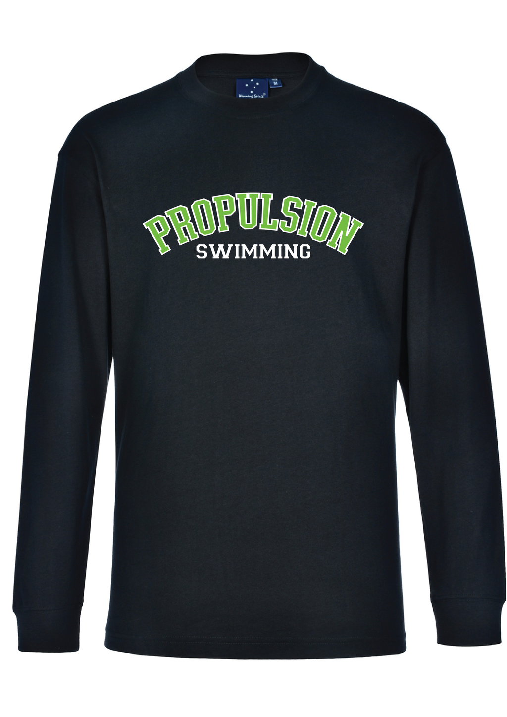PROPULSION SWIM CLUB LONG SLEEVE TEE- NAVY - WOMENS