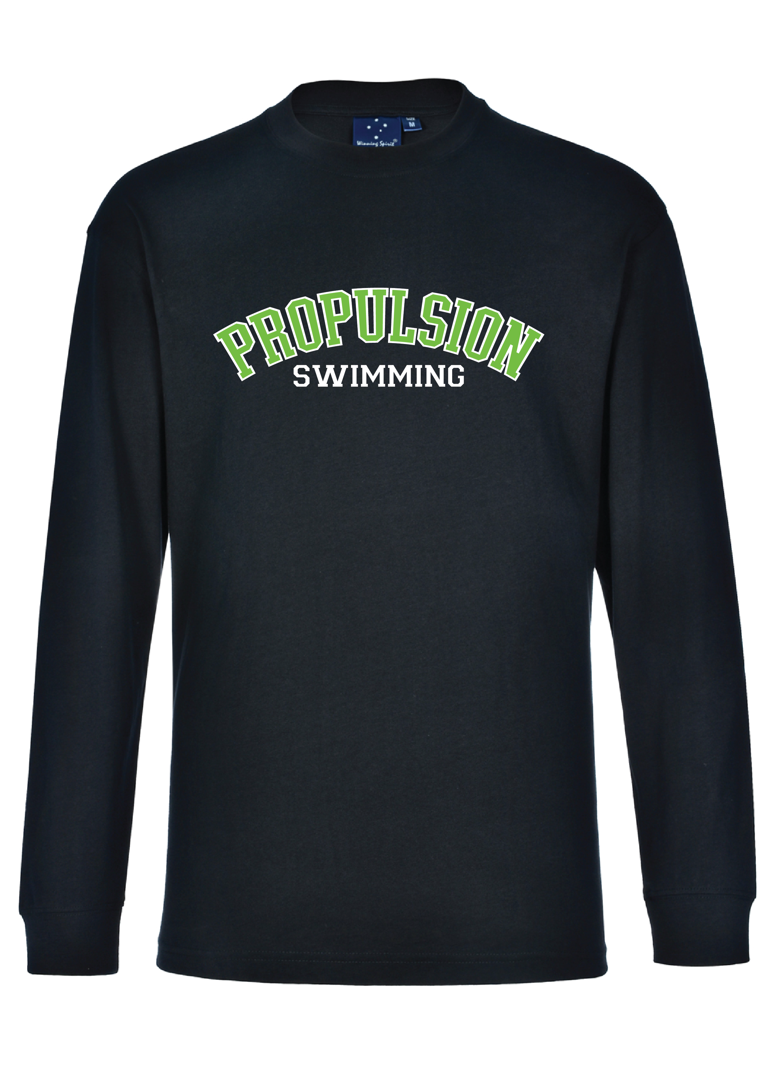 PROPULSION SWIM CLUB LONG SLEEVE TEE- NAVY - WOMENS