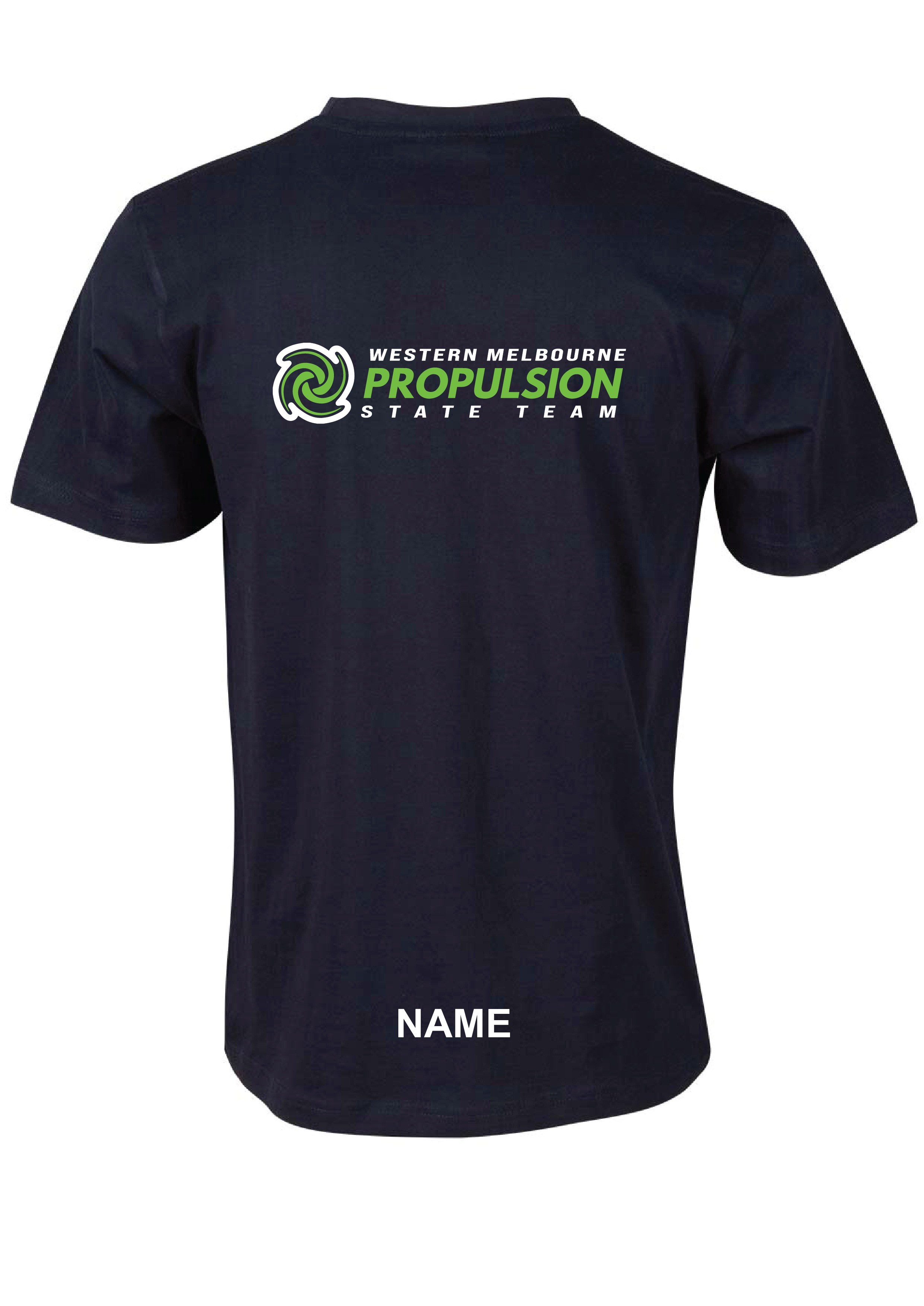 WESTERN MELBOURNE PROPULSION SHORT SLEEVE SWIM CLUB STATE TEAM TEE - WOMEN'S NAVY