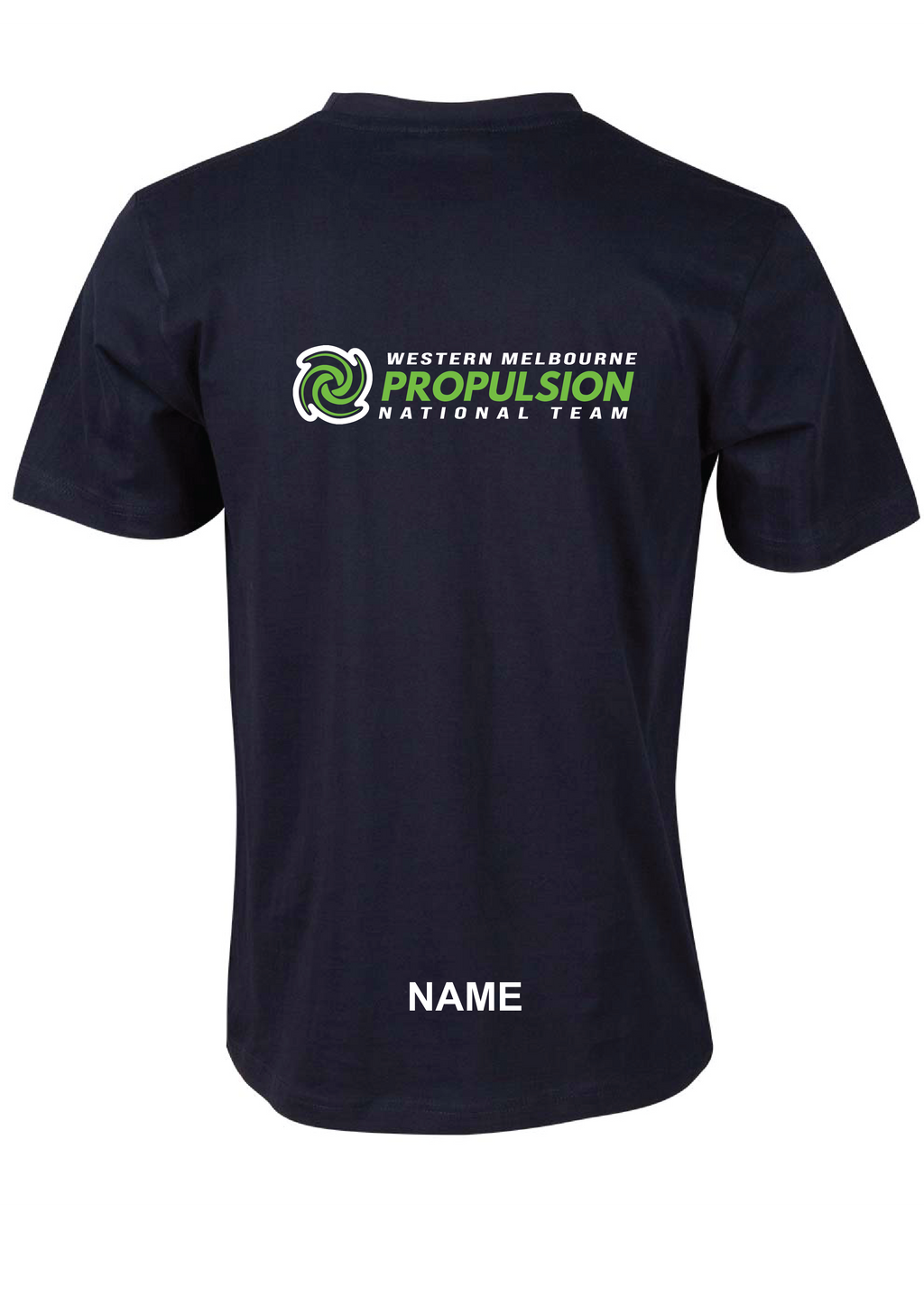 WESTERN MELBOURNE PROPULSION SWIM CLUB SHORT SLEEVE NATIONAL TEAM TEE - WOMEN'S NAVY