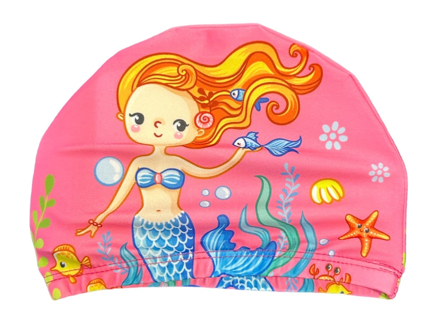 POLYESTER FABRIC SWIM CAP - TUG BOAT