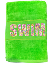 100's & 1000's SWIM towel - Lime Green