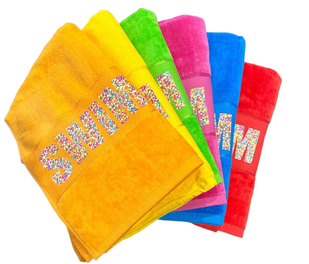100's & 1000's SWIM towel - Red