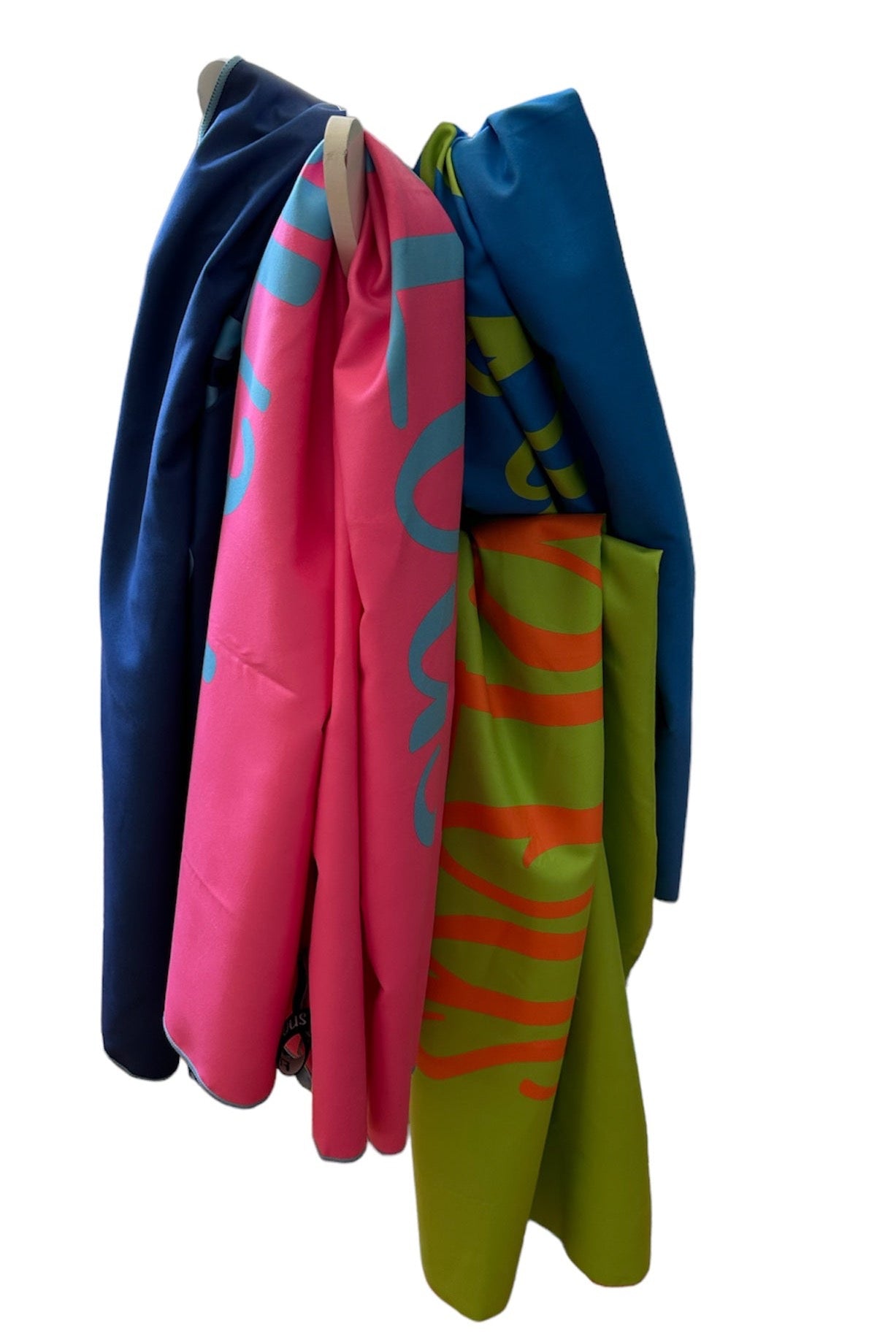 FEARLOUS Micro Fibre Towel - Aqua Blue/Lime Green