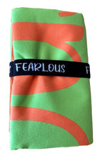 FEARLOUS Micro Fibre Towel - Aqua Blue/Lime Green
