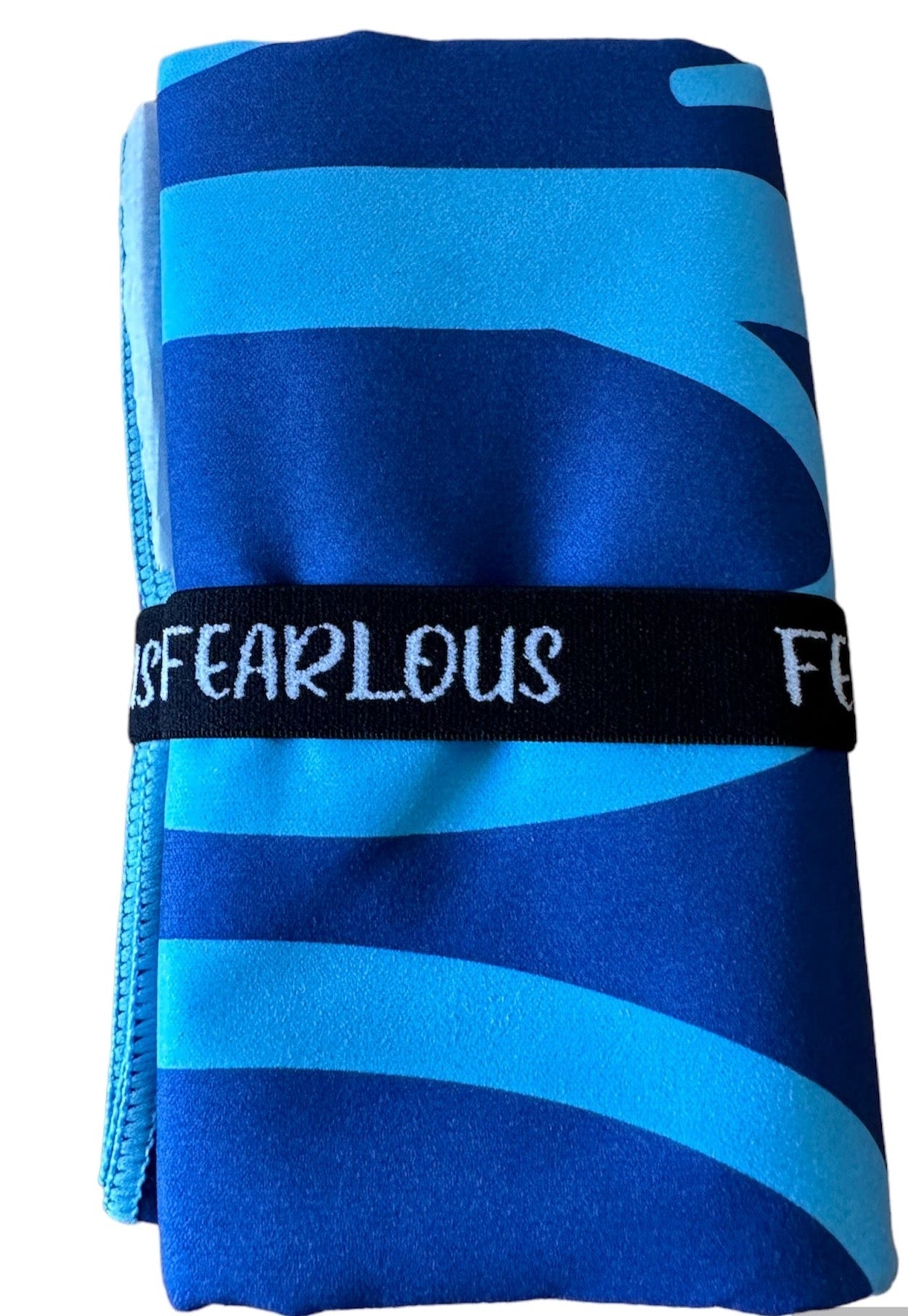 FEARLOUS Micro Fibre Towel - Aqua Blue/Lime Green