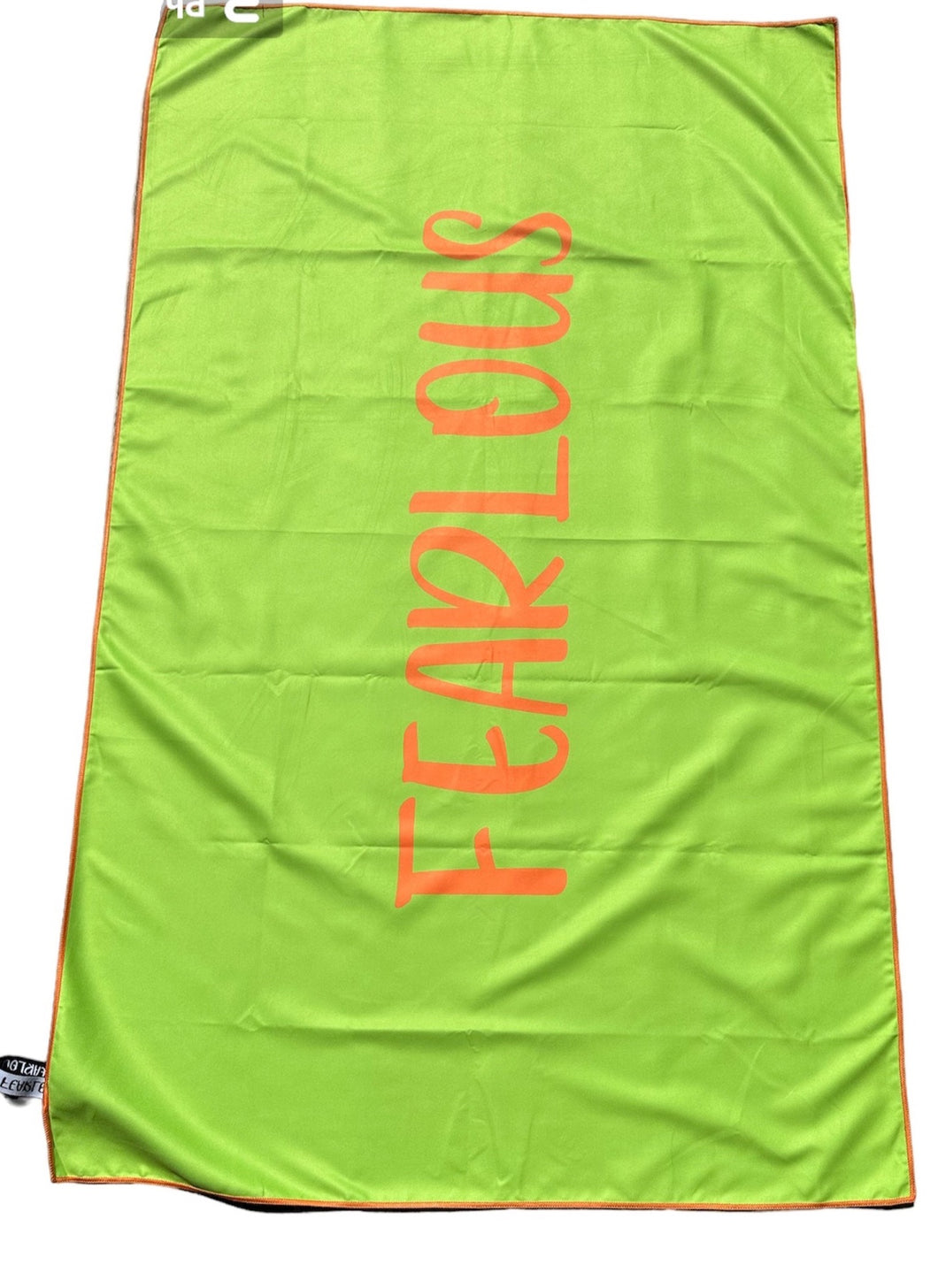 FEARLOUS Micro Fibre Towel - Lime Green / Orange