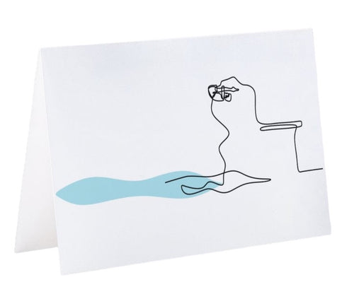 Card - Diver illustration-  (Blank)