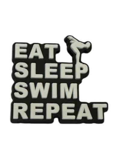 SHOE CHARM EAT SLEEP SWIM REPEAT