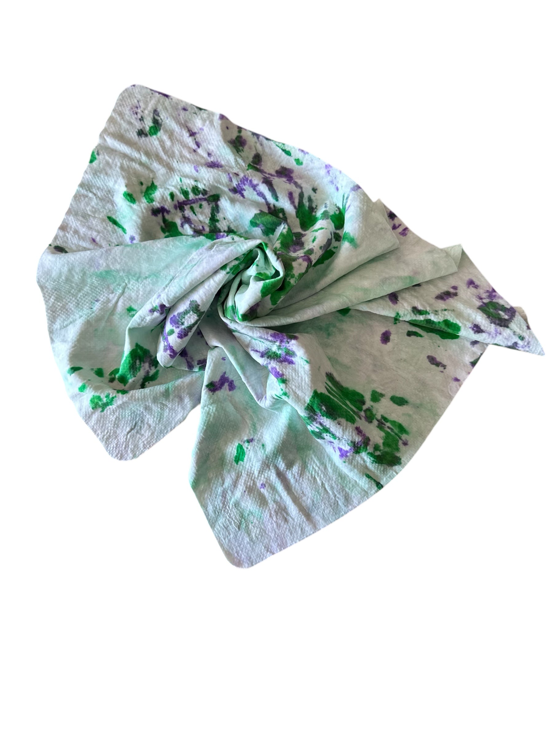 NEW  Large Tie Dye Chamois by FEARLOUS 66cm x 43cm - PURPLE/MINT