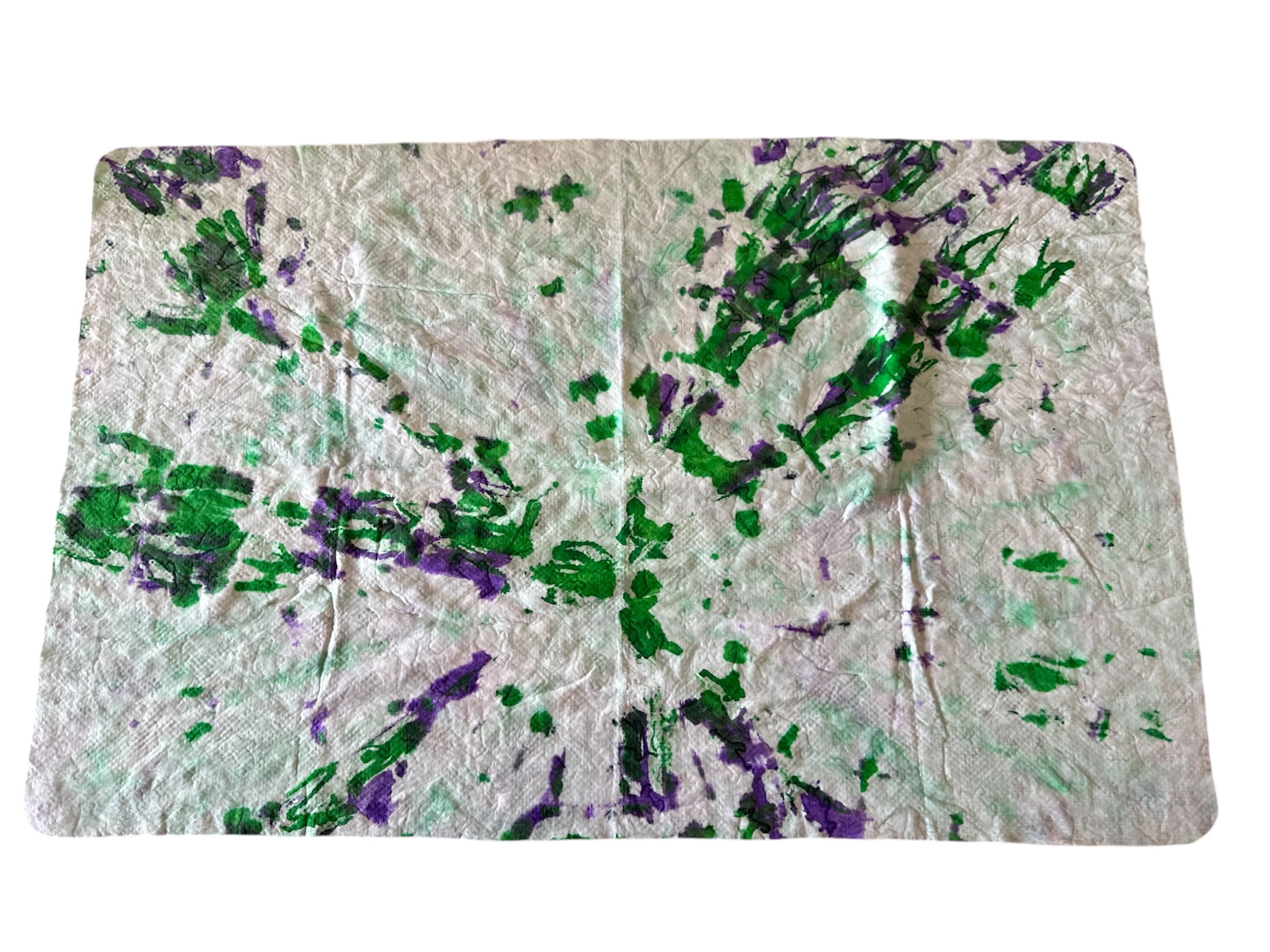 NEW  Large Tie Dye Chamois by FEARLOUS 66cm x 43cm - PURPLE/MINT