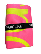 FEARLOUS Large Micro Fibre Towel - Pink/Lime Green