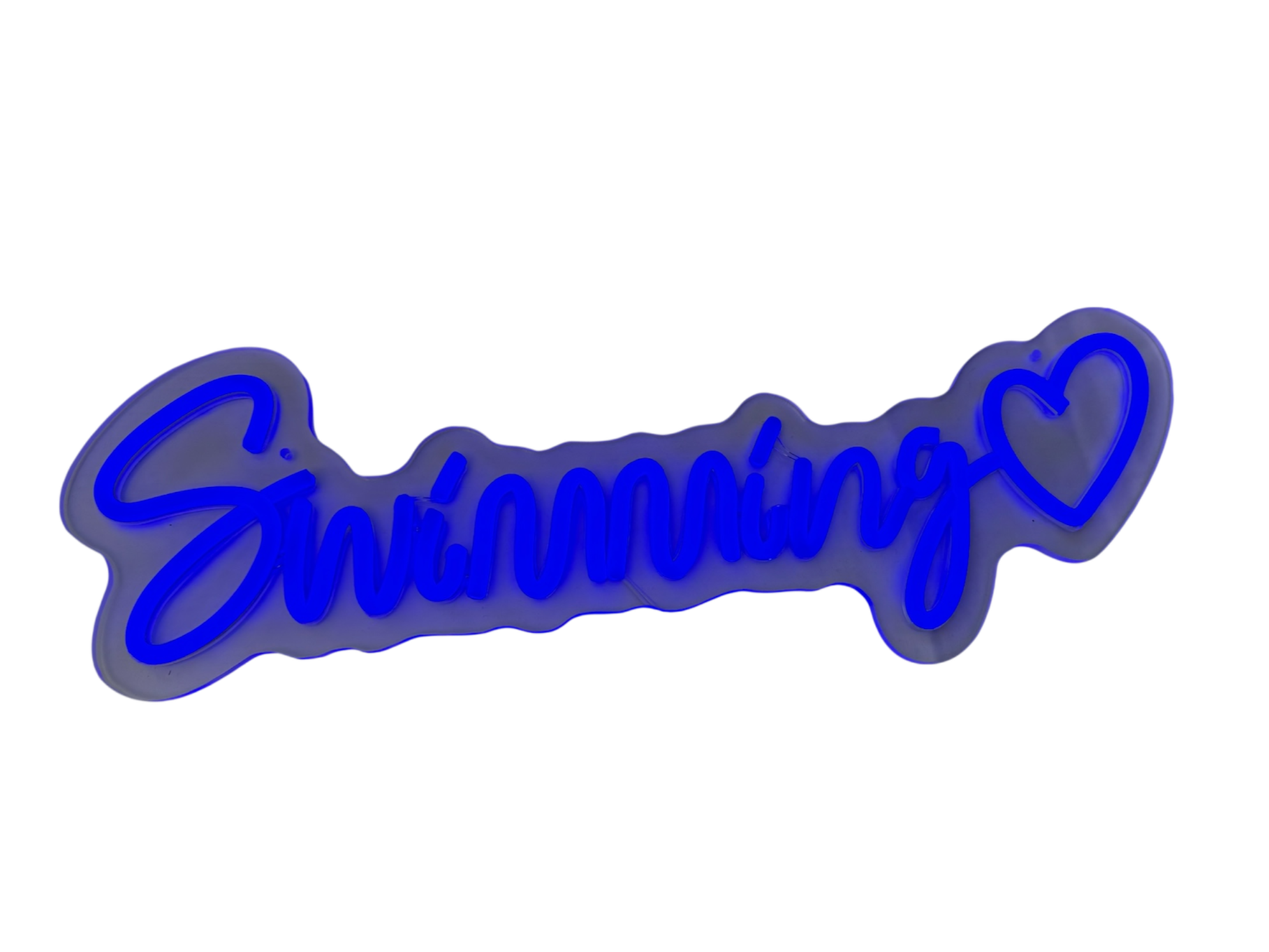 Swimming neon sign - Blue