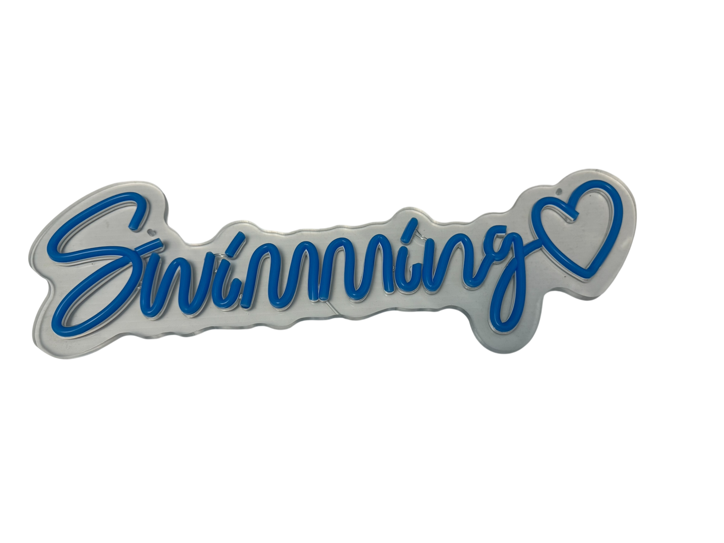 Swimming neon sign - Blue