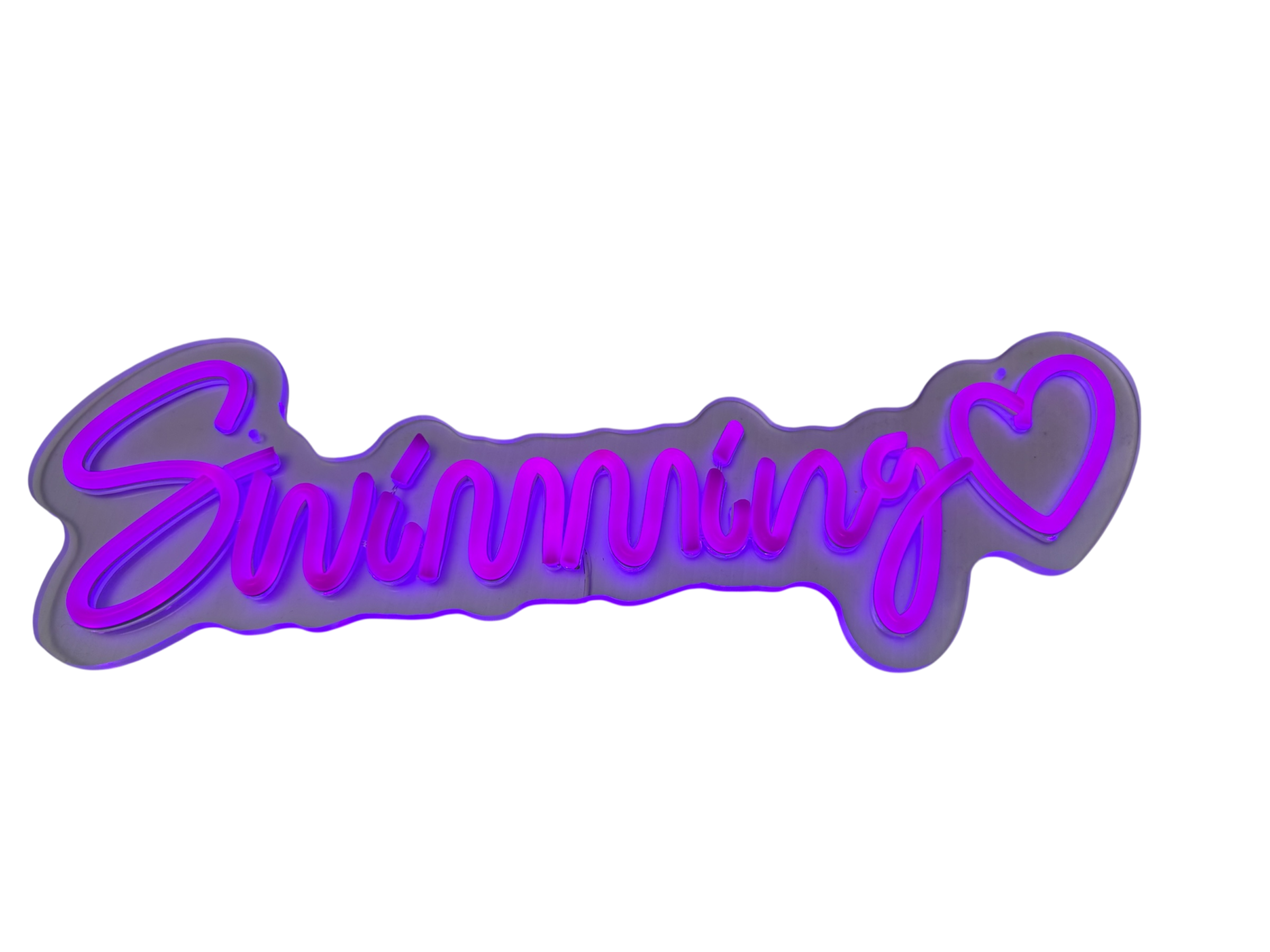 Swimming neon sign - Purple