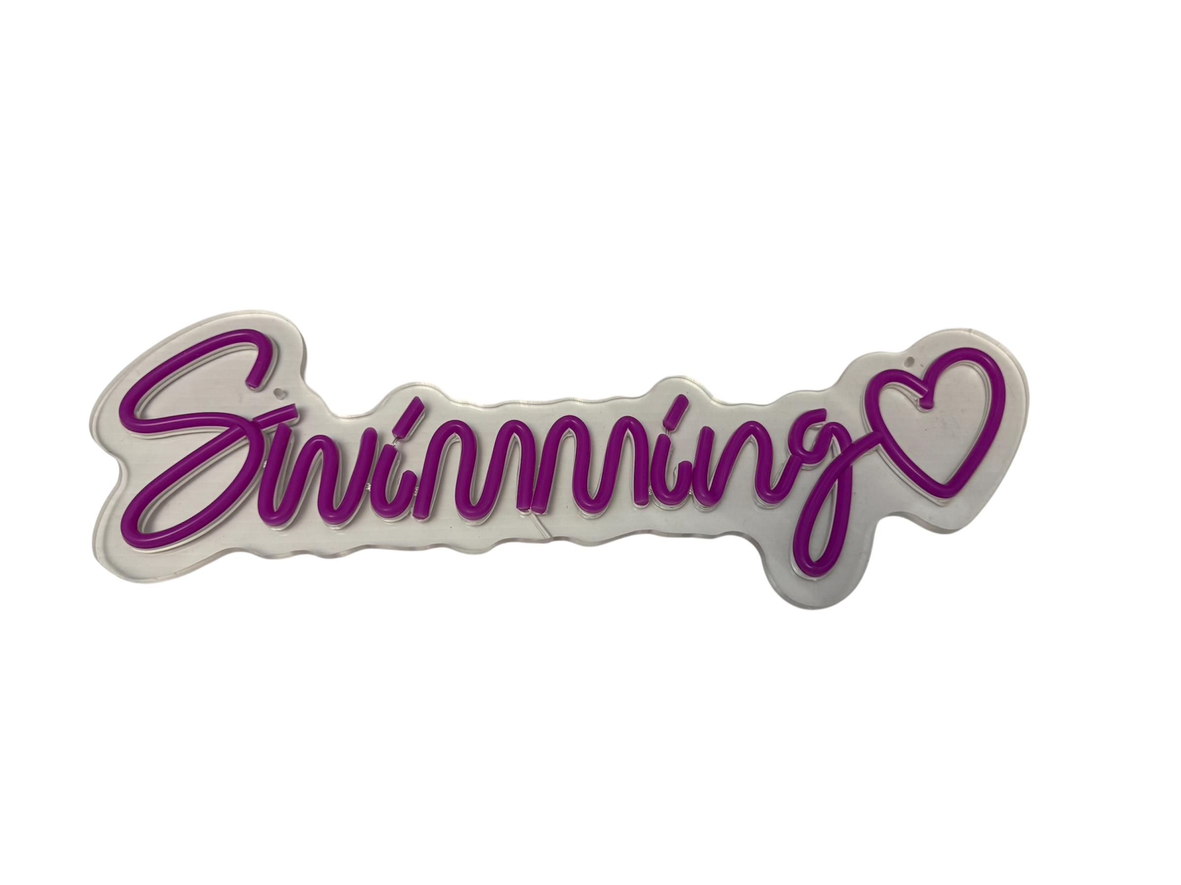 Swimming neon sign - Purple