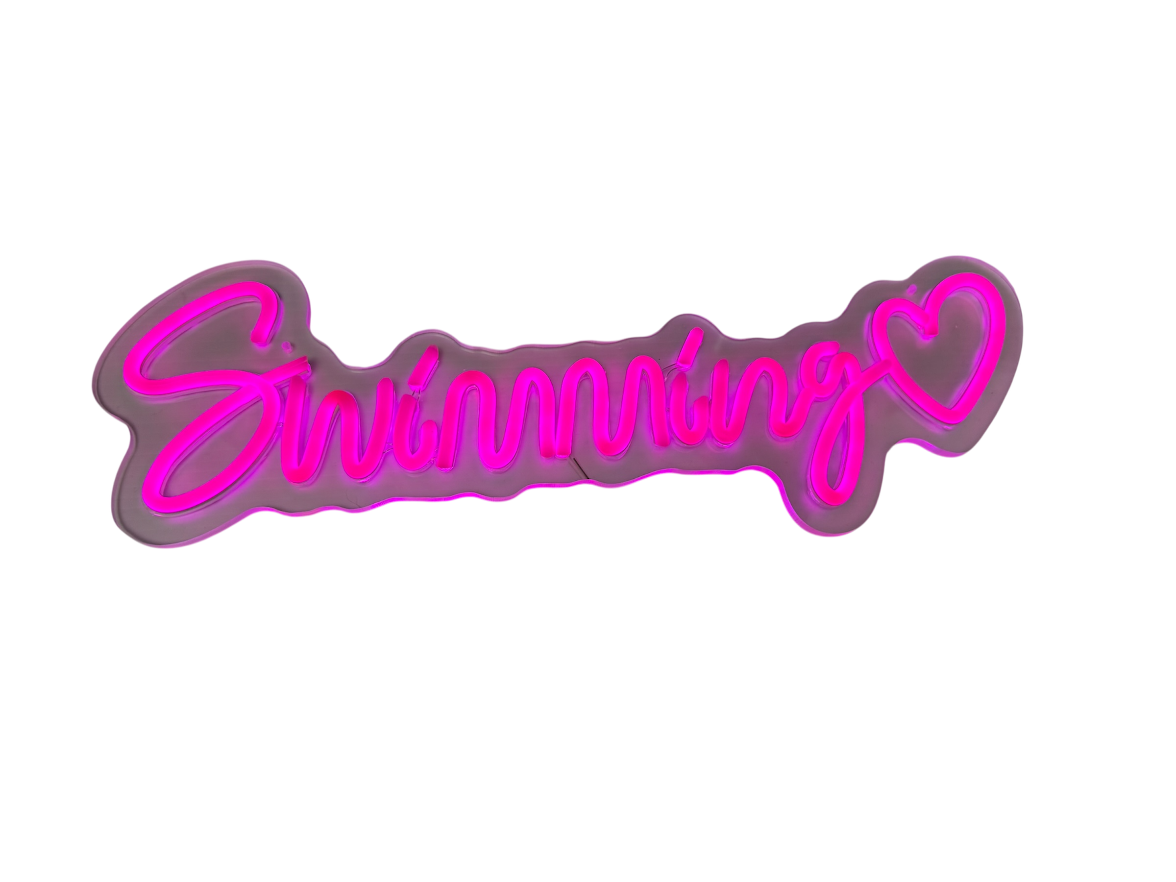Swimming neon sign - Pink