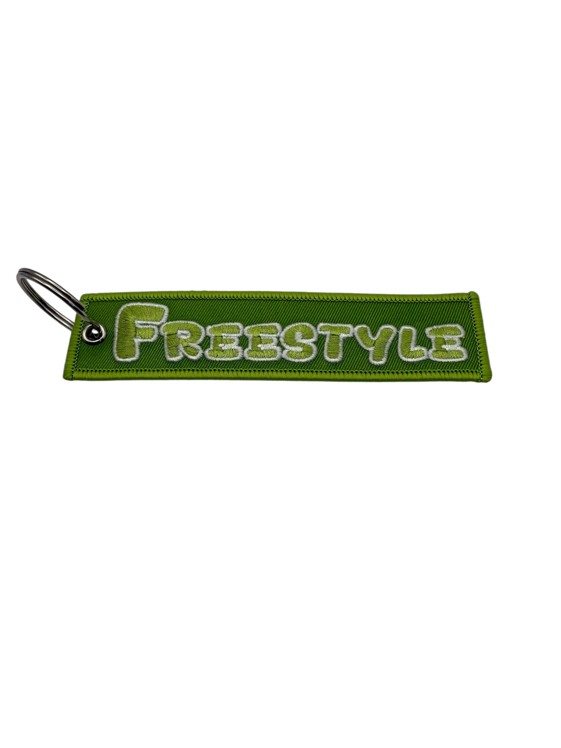 Keychain embroidered - Freestyle Est 1896 - Lime Green